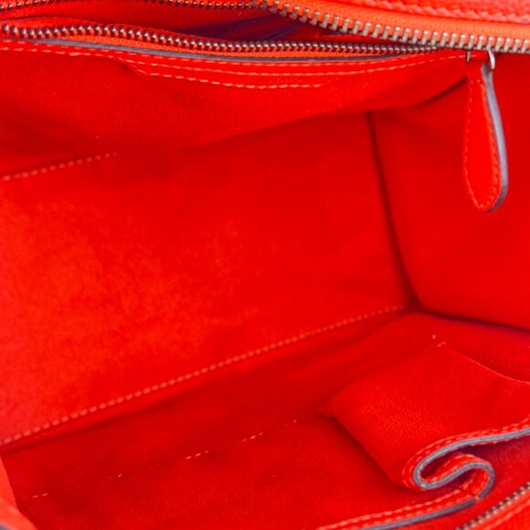 Celine Orange Leather Tote Shoulder Bag - Picture 7 of 7
